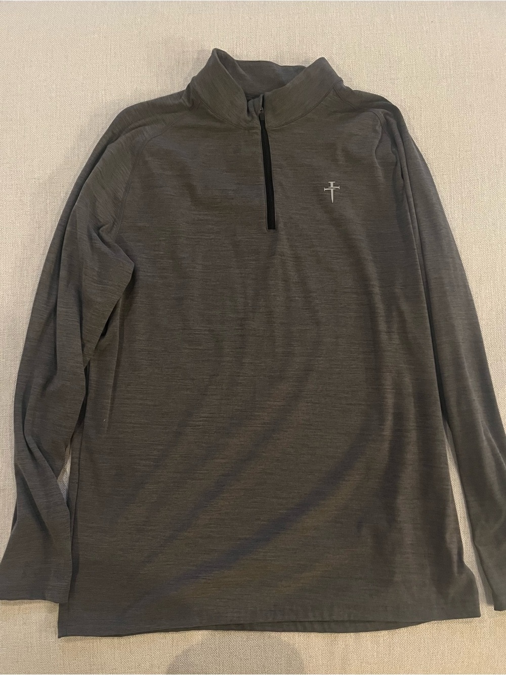 Men's Three Nails Charcoal Quarter-Zip Performance Pullover